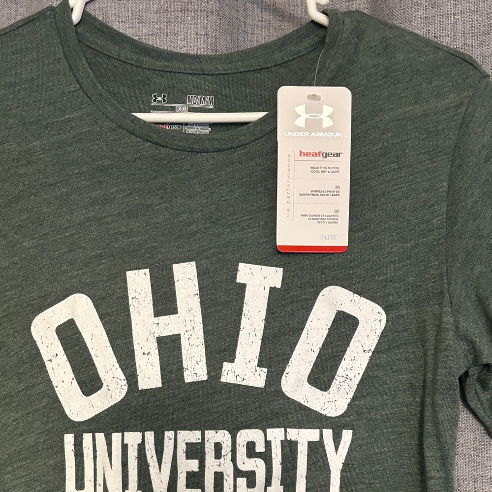 Under Armour Green Ohio University Tee. Never worn. New with tags.